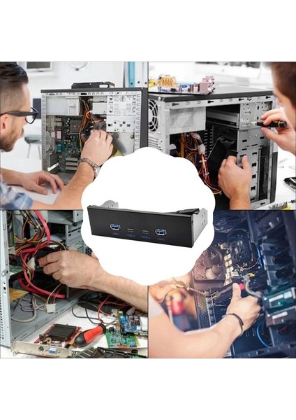 Usb3 2 Tip 10GBPS Optik Sürücü Paneli 2x USB Gen2+2x Tip-C 3 5 Inç 5 25 Inç Hub 19PIN-C-PORT Ön Arka Fiş (Yurt Dışından) fiyatları