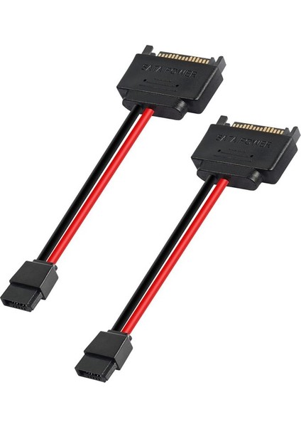 2pcs Sata 15PIN Erkek - 6pin Sata Kablosu Sata 15 Pin - 6 Pin Güç Adaptör Kablosu Cdrom 6pın Adaptör Kablosu (Yurt Dışından)
