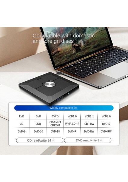 Harici Optik Sürücü DVD Yanan Usb3 0type-C Mobil Brülör Fişi ve Pc Masaüstü Için Uygun Cd-Rom Sürücüsü Oynatın (Yurt Dışından) fırsatları