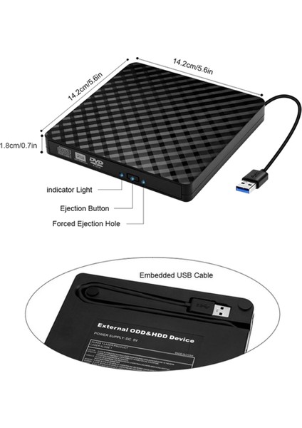 Harici CD DVD Sürücüsü USB 3 0 ve Tip-C Taşınabilir CD DVD +/- Rw Sürücü Okuyucu Dvd/cd Rom Burner Rewriter DVD Drive (Yurt Dışından) fiyatları