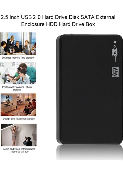 2 5 Inç USB HDD Kasası Sata - USB 2 0 Sabit Disk Sata Harici Muhafaza HDD Sabit Sürücü Kutusu USB Kablosu (Yurt Dışından) fiyatları