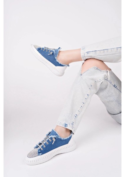 Sptrns Enber Mavi Kot Bağcıklı Spor Ayakkabı (Numara: 37) fiyatları