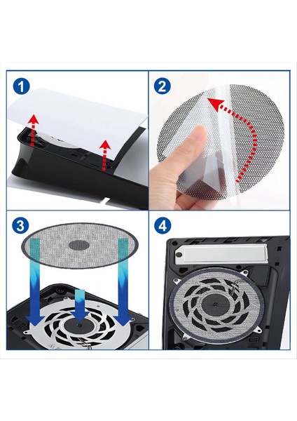 Ps5 Slim Ana Bilgisayar Evrensel Toz Filtre Filtre Fan Toz Kutusu Kapağı Nefes Alabilir Dahili Toz Geçirmez 2 Adet Için Yeni Sürüm (Yurt Dışından) modelleri