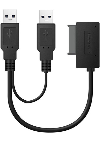 Usb2 0 Ila 6+7 13PIN Dizüstü Bilgisayar Cd-Rom Dvd-Rom Odd Adaptör Için Harici USB 2 0 Güç Kaynağına Sahip Ince Sata Kablosu (Yurt Dışından) fiyatları