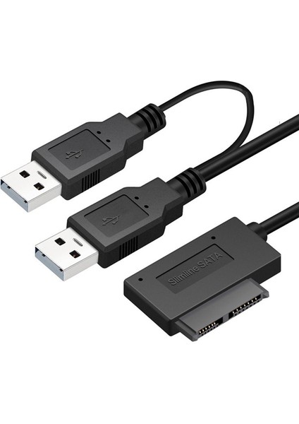 Usb2 0 Ila 6+7 13PIN Dizüstü Bilgisayar Cd-Rom Dvd-Rom Odd Adaptör Için Harici USB 2 0 Güç Kaynağına Sahip Ince Sata Kablosu (Yurt Dışından) indirimleri