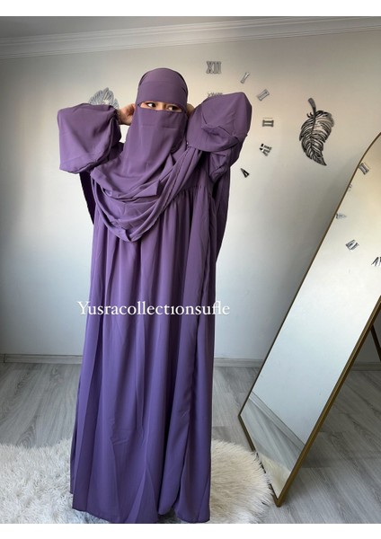 Tesettür Asel Takım Elbise Sufle Peçe 3’lü fırsatları