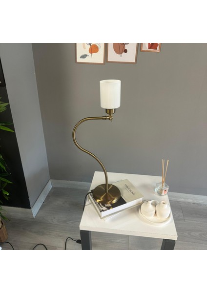 Tiny Cam Beyaz Masa Lambası Dekoratif Masaüstü Aydınlatma Hol Abajur Yatak Odası Başucu Lamba fiyatları