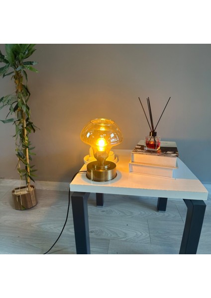 Melk Cam Bal Rengi Y Piramit Masa Lambası Dekoratif Masaüstü Aydınlatma Hol Abajur Başucu Lamba fiyatları