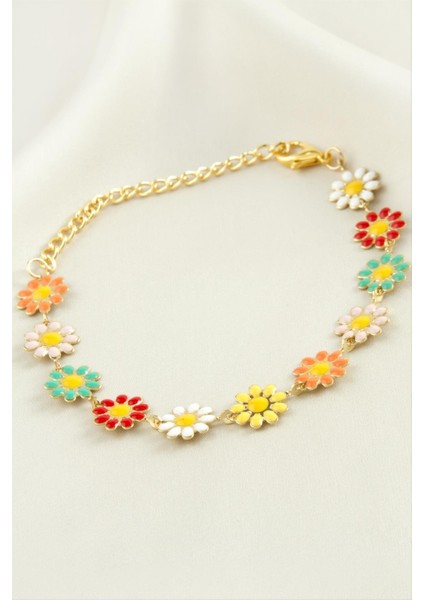 Sptrns Papatya Mineli Bileklik-Renkli