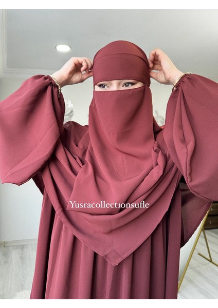 Tesettür Asel Takım Elbise Sufle Peçe 3’lü fiyatları