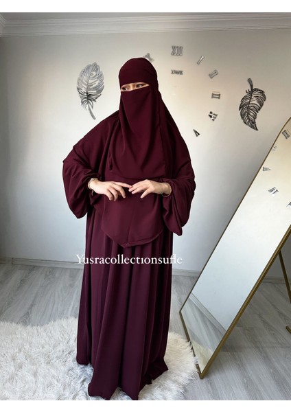 Tesettür Asel Takım Elbise Sufle Peçe 3’lü fırsatları