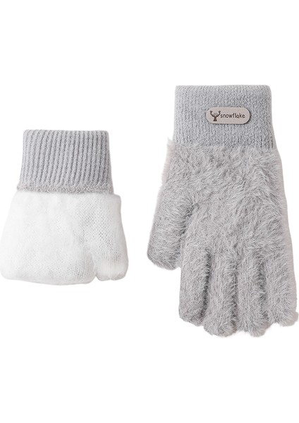 Kışlık Isıtmalı, Rüzgar Geçirmez ve Soğuktan Koruyan Kalın Pamuklu Tam Parmaklı Eldiven (Yurt Dışından)