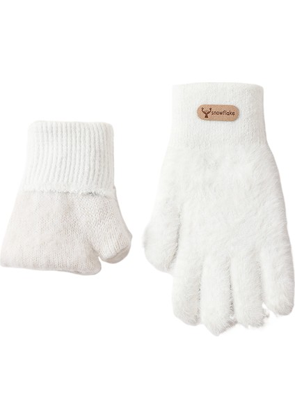 Kışlık Isıtmalı, Rüzgar Geçirmez ve Soğuktan Koruyan Kalın Pamuklu Tam Parmaklı Eldiven (Yurt Dışından)