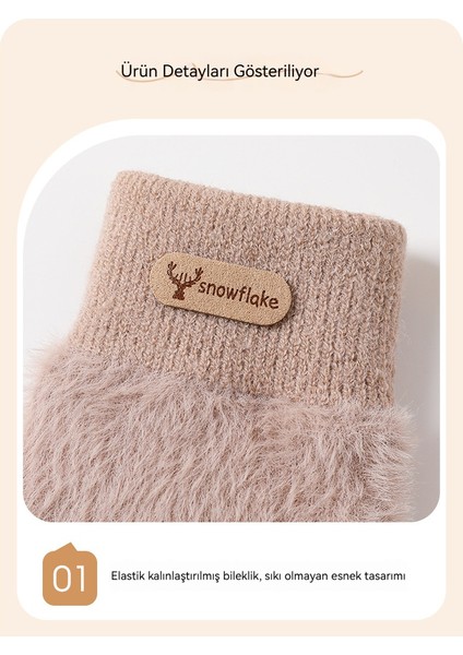 Kışlık Isıtmalı, Rüzgar Geçirmez ve Soğuktan Koruyan Kalın Pamuklu Tam Parmaklı Eldiven (Yurt Dışından) modelleri