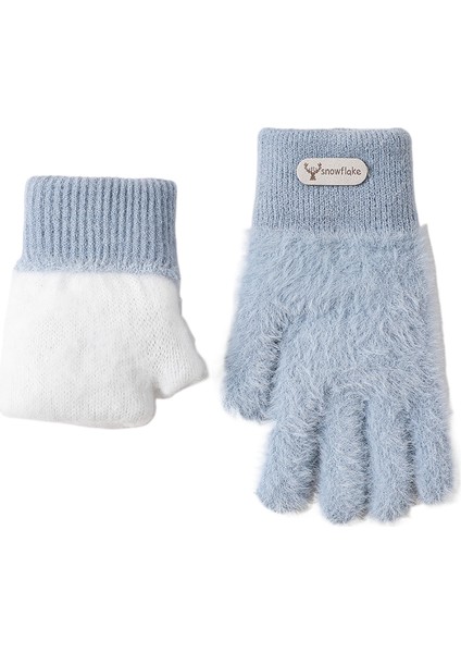 Kışlık Isıtmalı, Rüzgar Geçirmez ve Soğuktan Koruyan Kalın Pamuklu Tam Parmaklı Eldiven (Yurt Dışından)