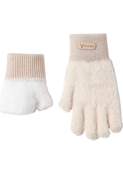 Kışlık Isıtmalı, Rüzgar Geçirmez ve Soğuktan Koruyan Kalın Pamuklu Tam Parmaklı Eldiven (Yurt Dışından)