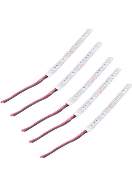 5 Adet 10 cm Su Geçirmez Kırmızı 5050 LED Şerit Işıklar Dc 12V Karavan Tekne Araba (Yurt Dışından) fiyatları