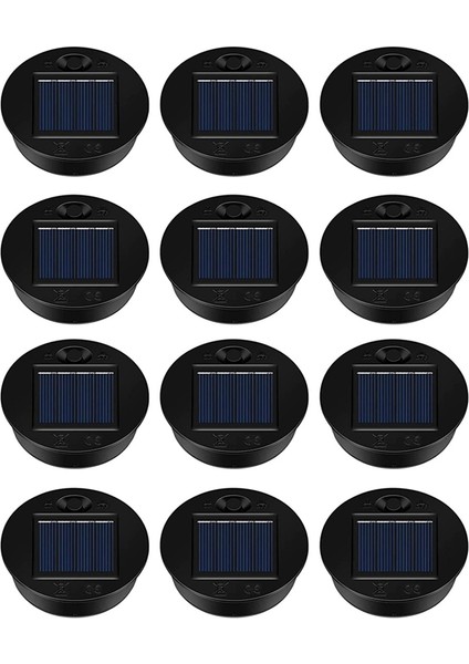 12'li Paket Yedek Güneş Enerjili Işık Parçaları Güneş Enerjili Işık Yedek Üstleri Su Geçirmez LED Güneş Paneli Fener Kapak Işığı Dış Mekan (Yurt Dışından) modelleri