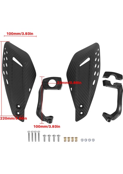 Motosiklet Rüzgar Geçirmez Gidon Evrensel 7/8 Inç 22MM Sap Koruyucu Kalkan Motosiklet Motokros Scooter (Yurt Dışından) indirimleri