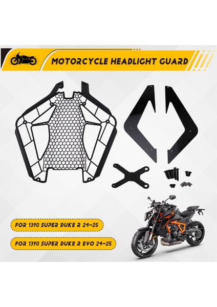 1390 Super Duke R Evo Siyah Motosiklet Far Koruyucusu (Yurt Dışından) fırsatları