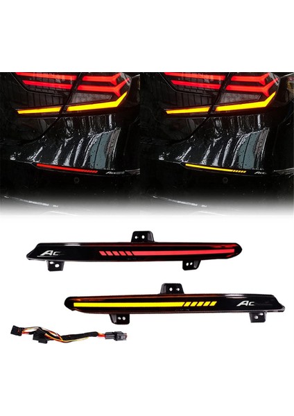 Honda Accord Için Dumanlı Lens LED Arka Tampon Reflektörlü Arka Lambalar (Yurt Dışından) fiyatları