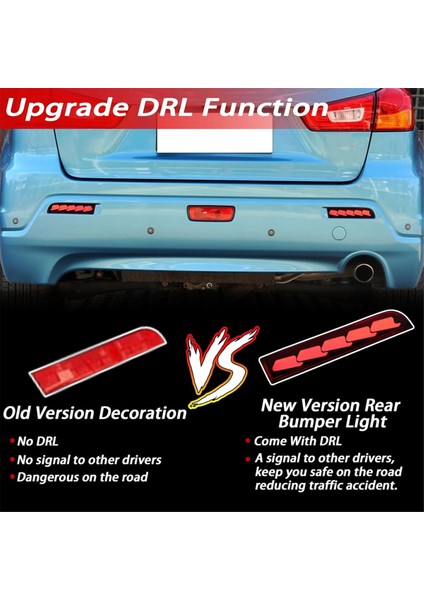 Mitsubishi Lancer 2008-2017 Için LED Arka Tampon Reflektörlü Sis Farları (Yurt Dışından) fırsatları