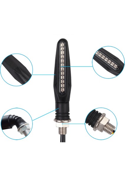 Motosiklet Için 24 LED Motosiklet Sinyal Lambası Beyaz (Yurt Dışından) fırsatları