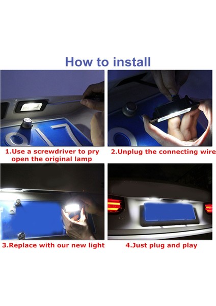 Bmw E36 Için Beyaz Plaka Lambası Ampulleri (Yurt Dışından) modelleri