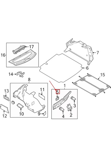 Vw Jetta 2011-2018 Araba Aksesuarları Için Bagaj Mandalı Erişim Kapağı Trim Kapağı 5C6858183 (Yurt Dışından) fırsatları