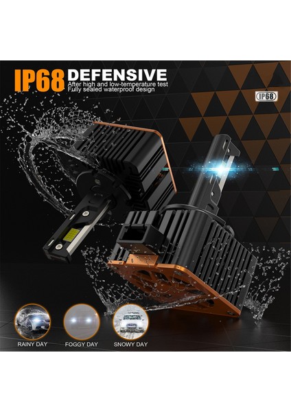 Yeni D Serisi Araba LED Far Ampulü 10000LM 6500K D1/D1S 3 Bakır Borulu 1 ÇIFT/110 W Yüksek Kaliteli V31 LED (Yurt Dışından) indirimleri