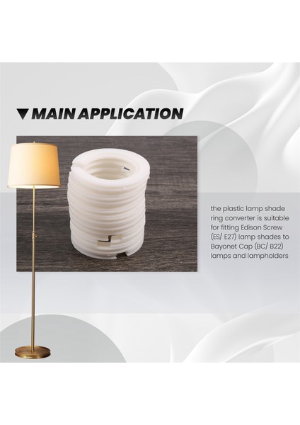 12 Adet Abajur, E27'DEN E14'E Delik Dönüştürücü, Abajur Halkası Redüktörü, Vidalı Abajurları Kapak Lamba Duylarına Takmak Için (Yurt Dışından) fiyatları