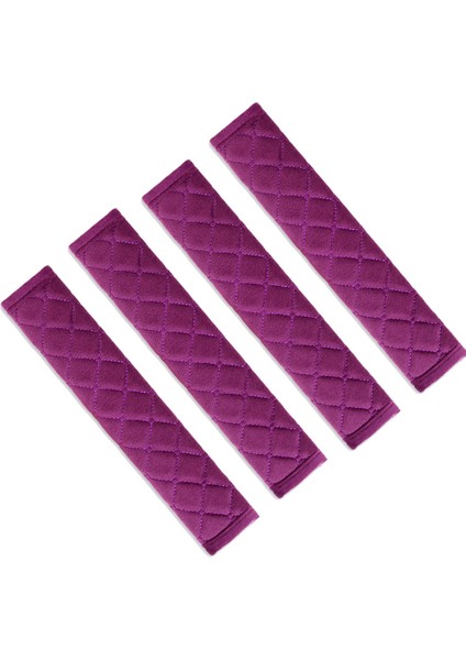 Araba 27 cm Emniyet Kemeri Kılıfı Kadife Evrensel Omuz Pedi Aşınmaya Karşı Dayanıklı Yetişkin Çocuk Araba Emniyet Kemeri Pedi Mor (Yurt Dışından)