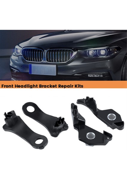 Bmw E60 E61 525I 530XI 540I 545I 550I 2003-2010 Için 1 Çift Ön Far Braketi Tamir Takımı 63126941478 63126942478 (Yurt Dışından) modelleri