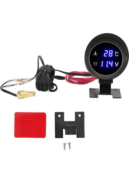 Dc 9-36V Araç Su Sıcaklık Ölçer Voltmetre Araç Motorları Su Sıcaklık Voltajı 2'si 1 Arada Su Sıcaklık Sensörlü Ölçer (Yurt Dışından)
