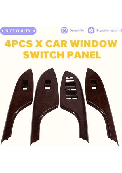 Toyota Corolla 2006-2013 Şeftali Ahşap Desenli Sol Hd Için Araç Cam Anahtarı Paneli Kapı Kolu Kol Dayanağı Döşeme Cam Kaldırma Kapağı (Yurt Dışından) fırsatları