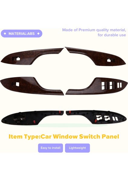 Toyota Corolla 2006-2013 Şeftali Ahşap Desenli Sol Hd Için Araç Cam Anahtarı Paneli Kapı Kolu Kol Dayanağı Döşeme Cam Kaldırma Kapağı (Yurt Dışından) indirimleri