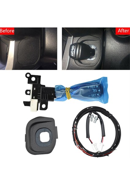 Toyota Hilux Revo Fortuner Sr5 M70 M80 Için Direksiyon Simidi Seyir Kontrol Anahtarı Toz Kapağı 45186-0K120-C0 84632-34011 (Yurt Dışından) fırsatları