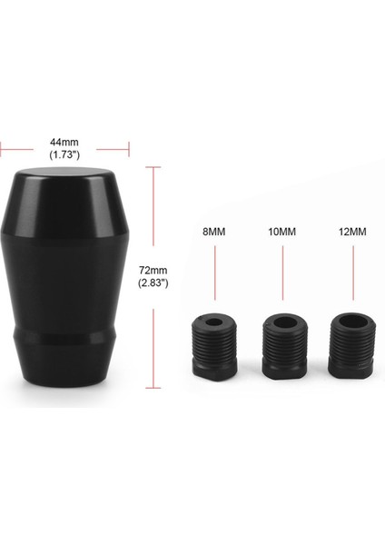 72 mm Araba Alüminyum Vites Topuzu Kalın Bel Vites Topuzu M8 M10 M12 Adaptörlü (Yurt Dışından) fırsatları