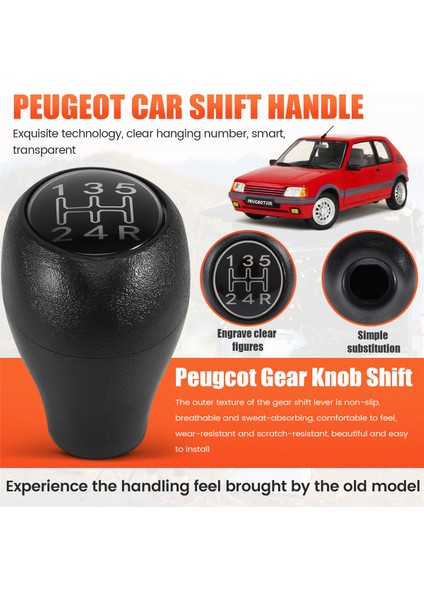 Peugeot 504, 505, 309, 205 Ctı Gümüş Abs Için 5 Hızlı Manuel Vites Topuzu Vites Kolu Kolu (Yurt Dışından) fırsatları