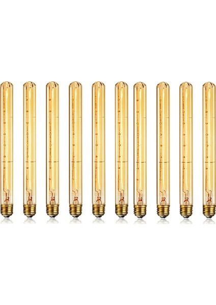 Kısılabilir Uzun Tüp Ampul E27 40W Retro Ampul 220V 10 Adet (Yurt Dışından)