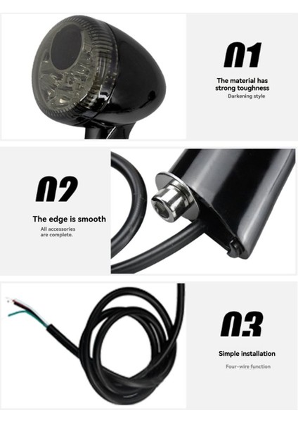 Harley B Için 2 Adet Motosiklet LED Arka Fren Dönüş Sinyal Lambası (Yurt Dışından) fiyatları