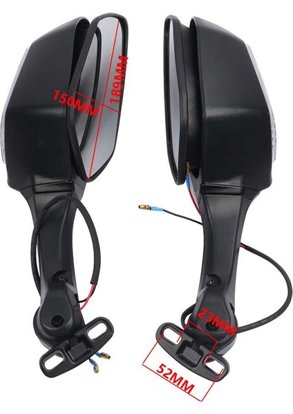 Kawasaki Ninja 400 650 ZX-10R ZX10R Için LED Dönüş Sinyal Lambalı Motosiklet Dikiz Aynaları (Yurt Dışından) modelleri