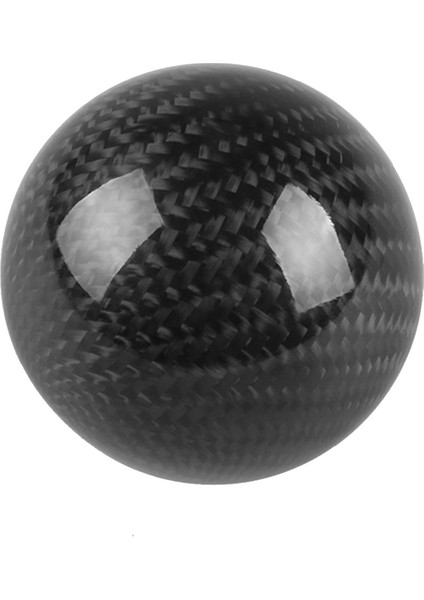 Çoğu Araç Dekorasyonu Için 3 Adaptörlü Stil Evrensel Karbon Fiber Manuel Vites Topuzu Klasik Yuvarlak (Yurt Dışından)