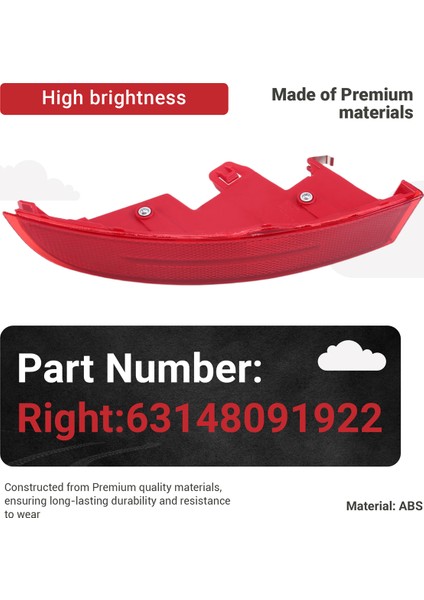 Bmw X5 G05 X7 G07 Için Arka Tampon Reflektör Alt Lambası 63148091922 (Yurt Dışından) fırsatları