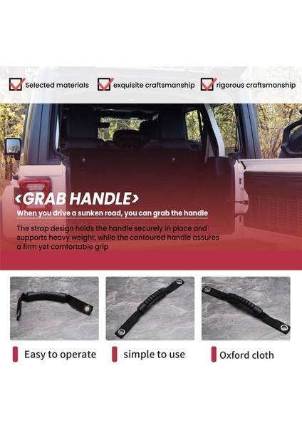 Jeep Wrangler Jk Tj Için 2 Adet Siyah Arka Koltuk Emniyet Tutma Kolu Dolgulu Destek Çubukları (Yurt Dışından) indirimleri