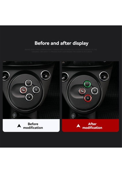 Abarth 595 695 2012-2023 Için Gerçek Sert Karbon Fiber Araç Vites Değiştirme Düğmesi (Yurt Dışından) fırsatları