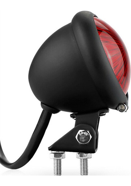 Harley Yamaha Honda Retro Fren Lambası Için 12V LED Arka Stop Lambası Kırmızı Lens (Yurt Dışından) indirimleri