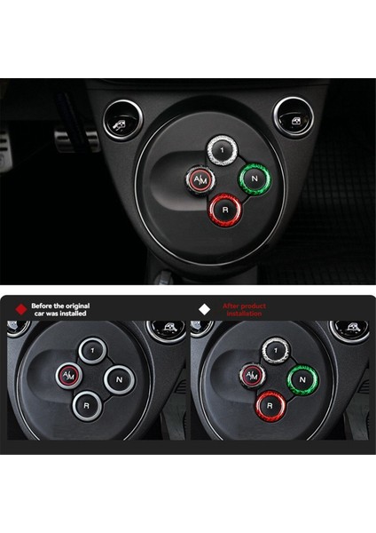 Abarth 595 695 2012-2023 Için Gerçek Sert Karbon Fiber Araç Vites Değiştirme Düğmesi (Yurt Dışından) indirimleri
