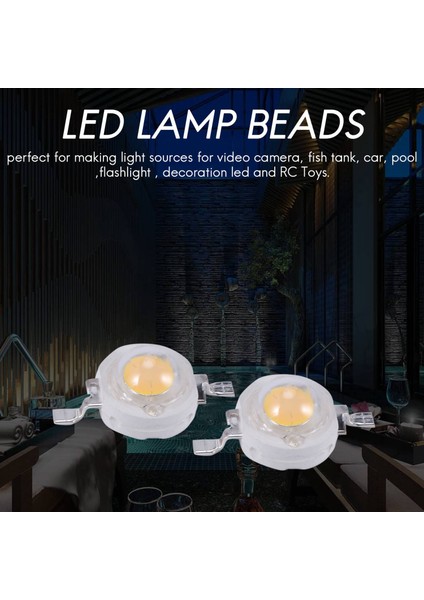 10 Adet Yüksek Güçlü 2 Pin 3W Sıcak Beyaz LED Boncuk Yayıcı 100-110LM (Yurt Dışından) indirimleri