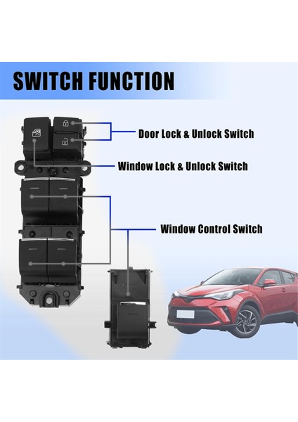 Toyota Rav4 XA50 2019-2021 84040-02180, 84040-0R020, 84810-F4060 Için 4 Adet LED Ana Elektrikli Cam Anahtarı Kiti (Yurt Dışından) fırsatları